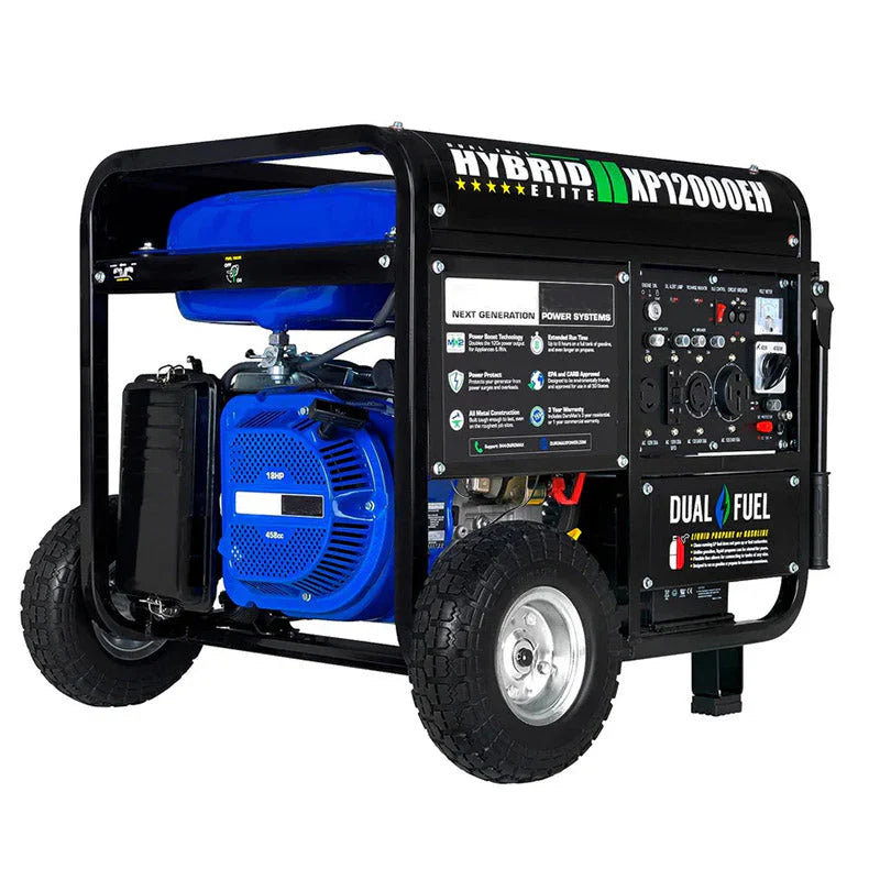 XP12000EH Dual Fuel Generator – 12,000W Gas/Propane, 457cc 4-Stroke Engine, EPA/CARB Compliant