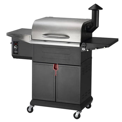 ZPG-600D3E 8-in-1 Pellet Grill & Smoker, 572 sq.in., Porcelain-Coated Steel, Smoke Color