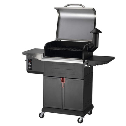 ZPG-600D3E 8-in-1 Pellet Grill & Smoker, 572 sq.in., Porcelain-Coated Steel, Smoke Color