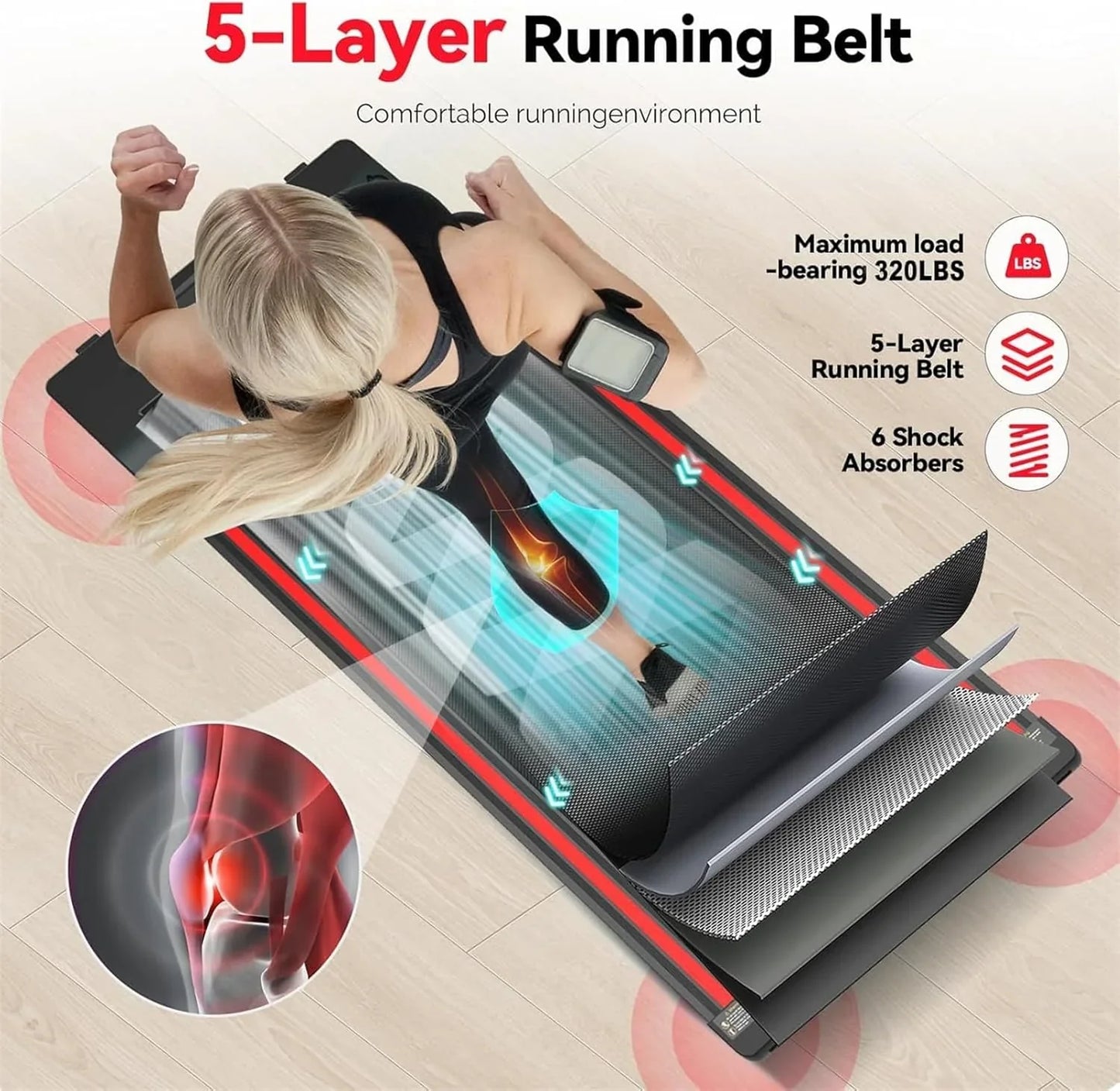 Walking Vibration Pad with APP, 3 in 1 Under Desk Treadmill, 2.5HP Low Noise Walking Treadmill Pad with Remote Control,Portable Treadmills for Home Office