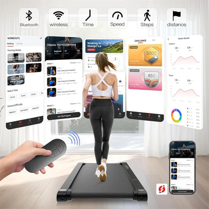 Walking Vibration Pad with APP, 3 in 1 Under Desk Treadmill, 2.5HP Low Noise Walking Treadmill Pad with Remote Control,Portable Treadmills for Home Office